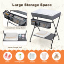 Baby Diaper Changing Table Foldable With Storage In Gray