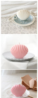 Shell Candle Home Decoration Shooting Background Props  Birthday Decoration Soy Wax Scented Candles