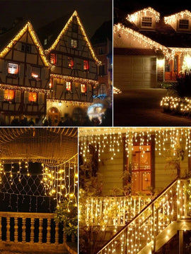 LED Curtain Icicle String Light Christmas Decorations for Home Outdoor Street Décor