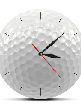 Golf Ball 3D Wall Clock – Silent Non-Ticking Frameless Decorative Watch for Golf Club, Sports Golfers Gift