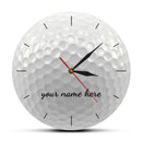 Golf Ball 3D Wall Clock – Silent Non-Ticking Frameless Decorative Watch for Golf Club, Sports Golfers Gift