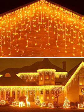LED Curtain Icicle String Light Christmas Decorations for Home Outdoor Street Décor
