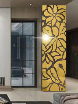 3D Large Shiny Mirror Wall Stickers Decals Wall Decor Room Flower Sticker Bedroom House Living Room Home Decoration