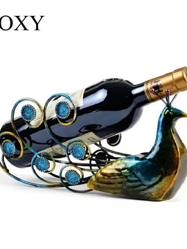 Peacock Wine Holders For Wine Bottle