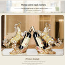 Wine Rack In European Style With Horse For Home Decoration In A Creative Way