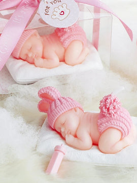 Smokeless Sleep Baby Candles – 10pcs Cute Party Favors for Baby Shower, Birthday & Kids Celebration