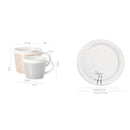 Mirror Reflection Cup Creative Dynamic Anamorphic Mug with Leopard Zebra Coaster