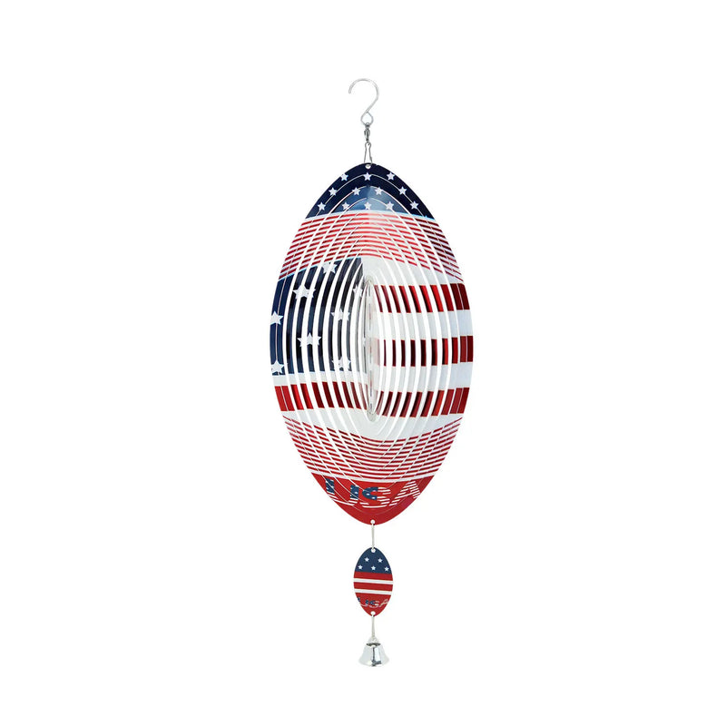 Garden wind spinner Independence Day July 4th Patriotic Decoration automatic wind spinner