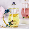 Enamel Glass Tea Cup With Tea Strainers As Personality Cups For Coffee Cups For Men and Women Can Add Glam To Your Fashion Flower Cups Collection