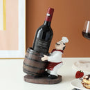 Wine Bottle Holder Of Vertical Chef In Resin For Bar Dining Table Living Room Decorations