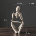 Nordic Abstract Woman Sculpture – Vilead Resin Thinker Figurine for Modern Home Decoration