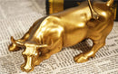 Vilead Resin Gold Wall Street Bull OX Statue Ornament Office Desk Decorative Living Room Interior Home Decoration Accessories