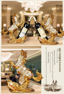 Wine Rack In European Style With Horse For Home Decoration In A Creative Way