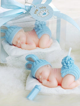 Smokeless Sleep Baby Candles – 10pcs Cute Party Favors for Baby Shower, Birthday & Kids Celebration