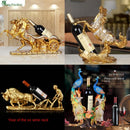 Wine Rack In European Style With Horse For Home Decoration In A Creative Way