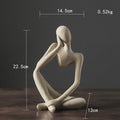 Nordic Abstract Woman Sculpture – Vilead Resin Thinker Figurine for Modern Home Decoration
