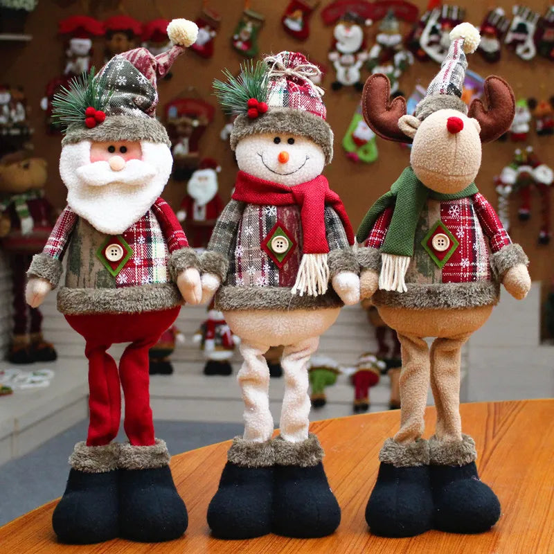 Christmas Decorations Christmas Dolls Christmas Tree Decorations Innovative Elk Santa Snowman Decoration Kids New Year Gift