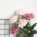 Artificial Flowers Rose in Silk 5pcs/lot 12cm with Real Touch for Home Décor Wedding Bouquet Party