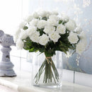 25pcs/Lot New Artificial Flowers Rose Peony Floral Home Decoration Wedding Bridal Bouquet High Quality 9 Colors Christmas Props