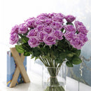 25pcs/Lot New Artificial Flowers Rose Peony Floral Home Decoration Wedding Bridal Bouquet High Quality 9 Colors Christmas Props