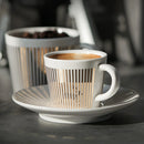 Mirror Reflection Cup Creative Dynamic Anamorphic Mug with Leopard Zebra Coaster