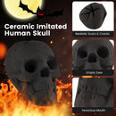 Halloween Fire Pit Skull Halloween Decoration-Beige