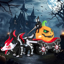 10.2 Feet Long Halloween Inflatable Carriage with Pumpkin and 2 Ghosts