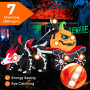 10.2 Feet Long Halloween Inflatable Carriage with Pumpkin and 2 Ghosts