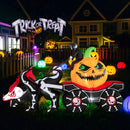 10.2 Feet Long Halloween Inflatable Carriage with Pumpkin and 2 Ghosts