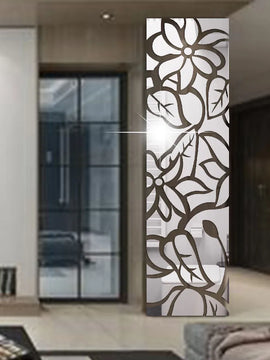 3D Large Shiny Mirror Wall Stickers Decals Wall Decor Room Flower Sticker Bedroom House Living Room Home Decoration
