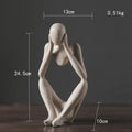 Nordic Abstract Woman Sculpture – Vilead Resin Thinker Figurine for Modern Home Decoration