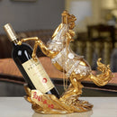 Wine Rack In European Style With Horse For Home Decoration In A Creative Way