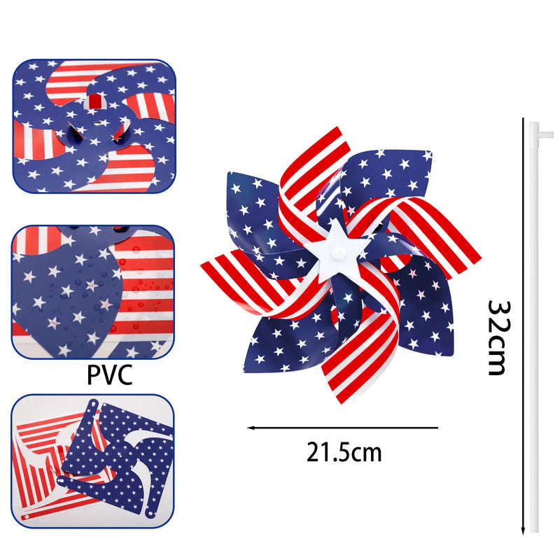 4th of July Independence Day Decor Outdoor DIY American Flag Stars Hanging Swirls American Flag Pennant Patriotic Banner