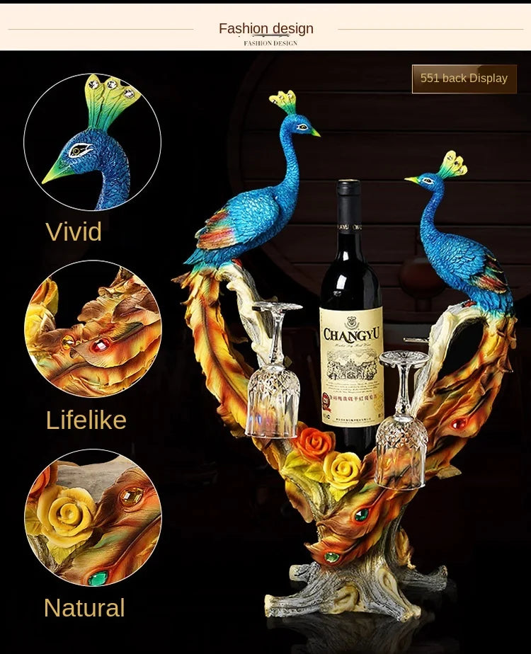 TT European Style Wine Rack Decoration Creative Home Soft Outfit Crafts Horse Living Room Wine Cabinet Decoration