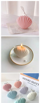 Shell Candle Home Decoration Shooting Background Props  Birthday Decoration Soy Wax Scented Candles