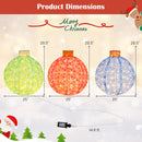 3-Piece Pre-Lit Pop up Christmas Ball Set with Warm White LED Lights