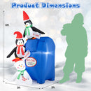 6 Feet Lighted Christmas Inflatable Penguins and Snowman with Built-in LED Lights
