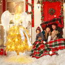 5 FT Pre-lit Mannequin Artificial Christmas Tree Dress Form Xmas Tree