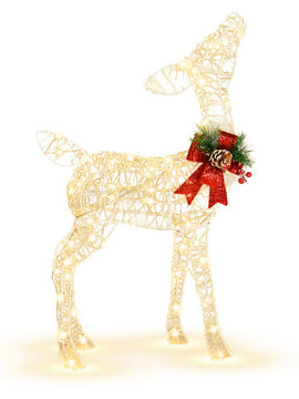 34.5 Inch Lighted Christmas Reindeer Decoration with 50 Warm White LED Lights