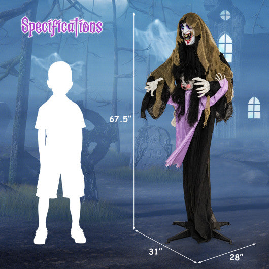 Lighted and Animated Halloween Decoration Outdoor Skeleton with LED