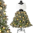 5 FT Pre-lit Mannequin Artificial Christmas Tree Dress Form Xmas Tree