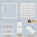Expandable Dish Drying Rack Adjustable Dual-Part Dish Drainer with Detachable Utensil Holder