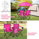 Portable Folding Camping Canopy Chairs with Cup Holder