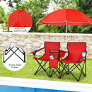 Portable Folding Camping Canopy Chairs with Cup Holder