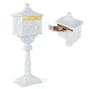 Retro Cast Aluminum Mailbox Security Postal Letter Box with Baffle Door