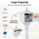 Retro Cast Aluminum Mailbox Security Postal Letter Box with Baffle Door