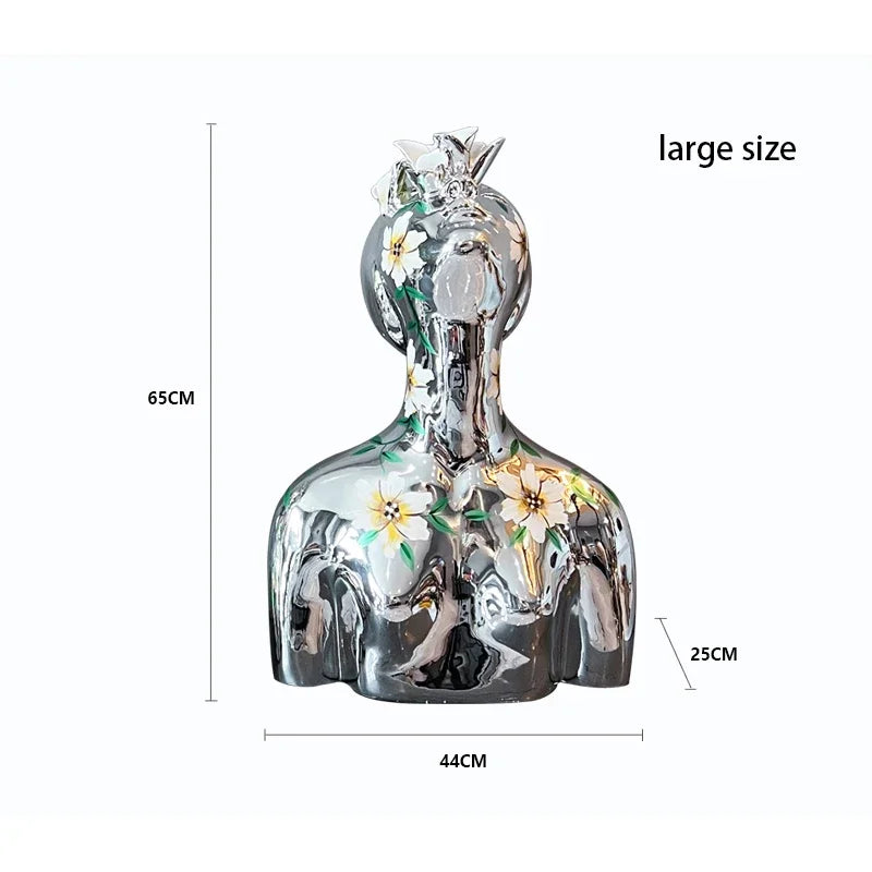 Decorati Abstract Goddess Statue – Half Body Electroplated Figurine for Home & Tabletop Decor