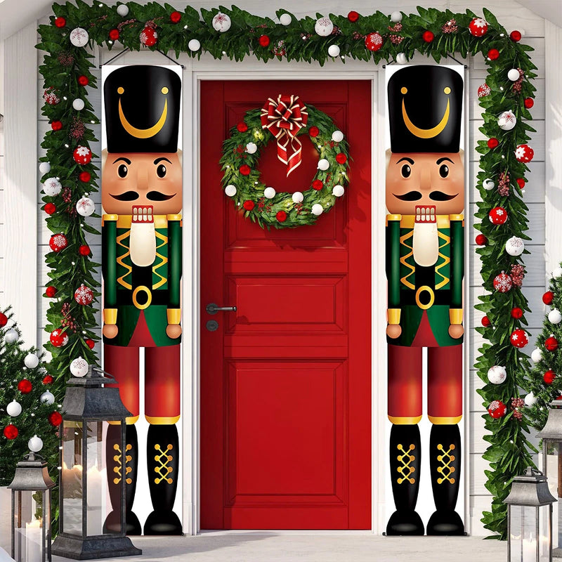 Christmas Hanging Door Banner Christmas Ornaments Marry Christmas Decorations for Home 2023  Xmas Natal Happy New Year 2024