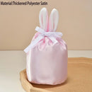 10Pcs/lot Easter Bunny Rabbit Bags Ears Velvet Bag Gift Box Sugar Box Wedding Candy Box Creative Cute Easter Decor Mixed Colour