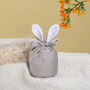 10Pcs/lot Easter Bunny Rabbit Bags Ears Velvet Bag Gift Box Sugar Box Wedding Candy Box Creative Cute Easter Decor Mixed Colour